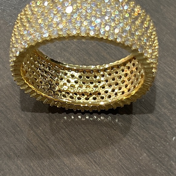 925 Sterling Silver Eternity Ring 7 Row Cubic Zirconia Micro-Pave - Picture 4 of 8